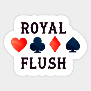 Poker Royal Flush Sticker